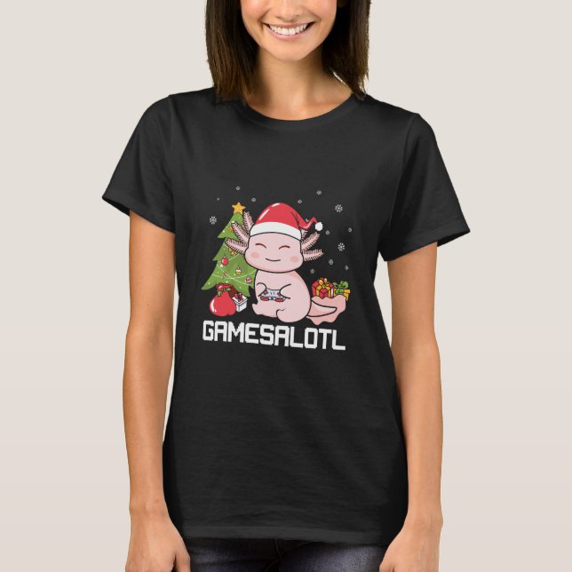 Christmas Gamesalotl T-Shirt (Front)