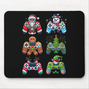 Christmas Gaming Controllers Santa Elf Xmas Christ Mouse Pad