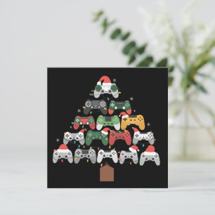 Christmas Gaming Tree Gamers Gamer Xmas Gifts  Holiday Card