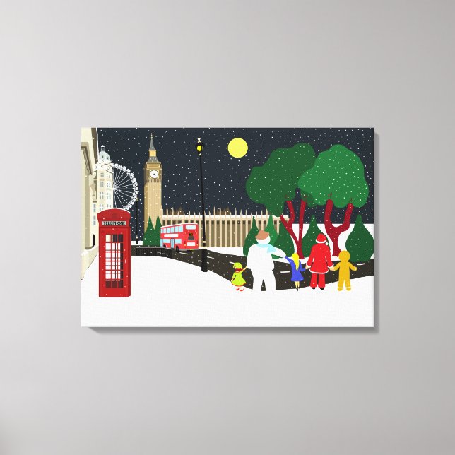 Christmas Gang in London Canvas Print (Front)