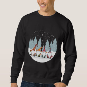 Christmas Garden Gnomies Xmas Santa Claus Gnome Sweatshirt