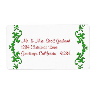 Christmas Garland Address Labels