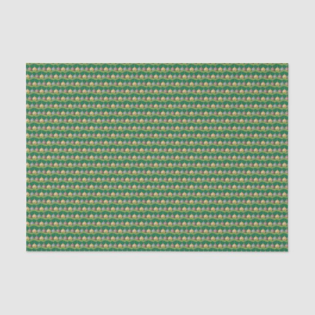 Christmas garland and ornaments holiday pattern tissue paper (Front)