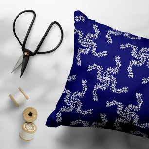 Christmas Garland Blue, Christmas Decoration, Xmas Accent Pillow
