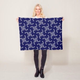 Christmas Garland Blue, Christmas Decoration, Xmas Fleece Blanket
