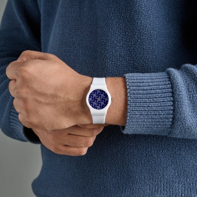 Christmas Garland Blue, Christmas Decoration, Xmas Watch (Hand)
