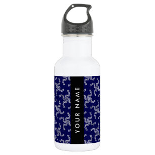 Christmas Garland, Blue, Your name, Personalize 532 Ml Water Bottle