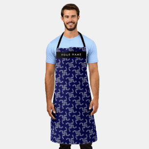 Christmas Garland, Blue, Your name, Personalize Apron