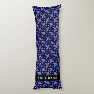 Christmas Garland, Blue, Your name, Personalize Body Pillow