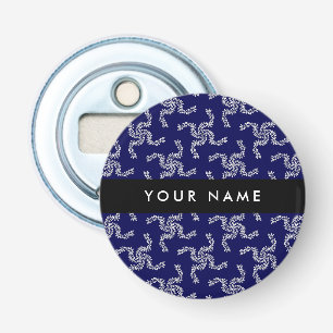Christmas Garland, Blue, Your name, Personalize Bottle Opener