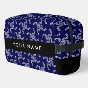 Christmas Garland, Blue, Your name, Personalize Dopp Kit
