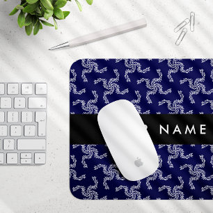 Christmas Garland, Blue, Your name, Personalize Mouse Pad