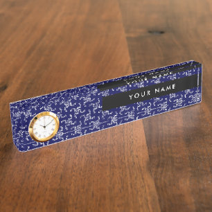 Christmas Garland, Blue, Your name, Personalize Nameplate