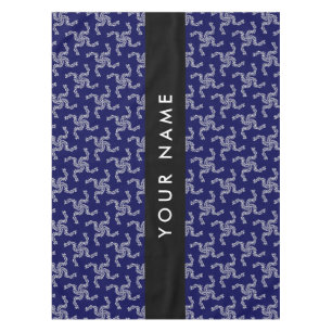Christmas Garland, Blue, Your name, Personalize Tablecloth