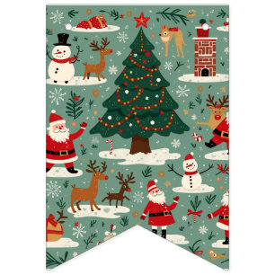 Christmas Garland Bunting Flags