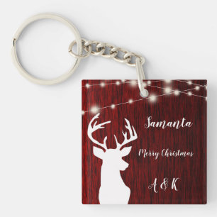 Christmas ,garland, deer head,personalized keychain