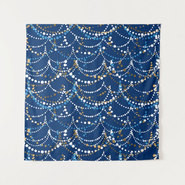 Christmas garland: festive seamless pattern tapestry (Front)