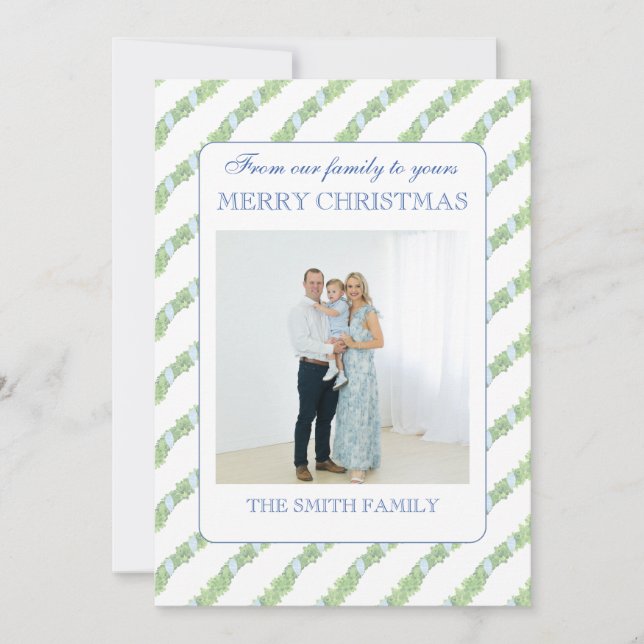 Christmas Garland Grandmillenial Photo Holiday Card (Front)