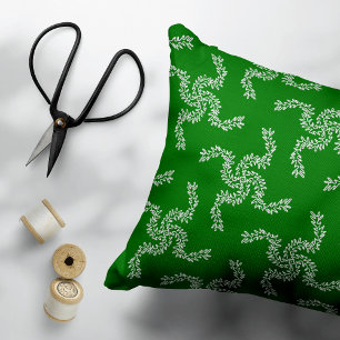Christmas Garland Green, Christmas Decoration Accent Pillow
