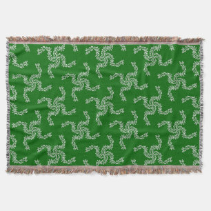 Christmas Garland Green, Christmas Decoration Throw Blanket