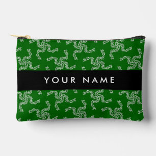 Christmas Garland, Green, Your name, Personalize Accessory Pouch