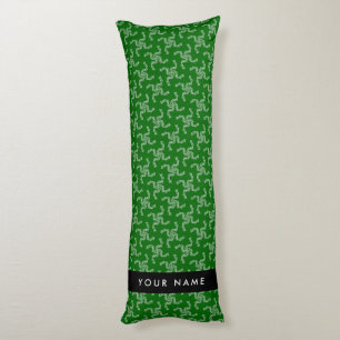 Christmas Garland, Green, Your name, Personalize Body Pillow