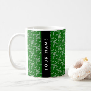 Christmas Garland, Green, Your name, Personalize Coffee Mug