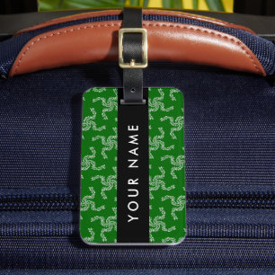 Christmas Garland, Green, Your name, Personalize Luggage Tag
