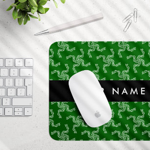 Christmas Garland, Green, Your name, Personalize Mouse Pad