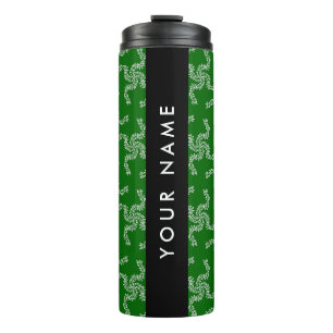 Christmas Garland, Green, Your name, Personalize Thermal Tumbler