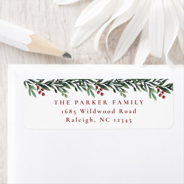 Christmas Garland Greenery Holiday Adresse de reto (En situation)