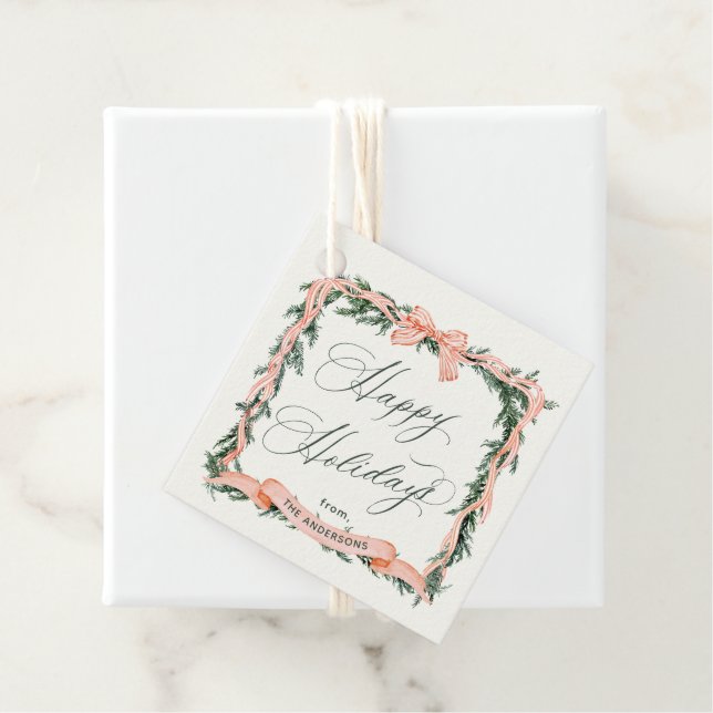 CHRISTMAS GARLAND Holiday Frame Gift Tag (In Situ)