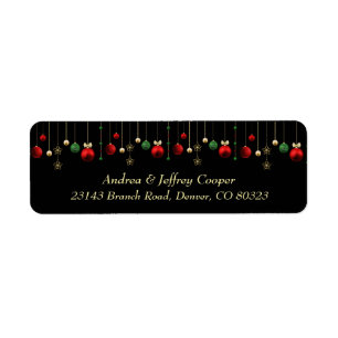 Christmas Garland Holiday Return Address