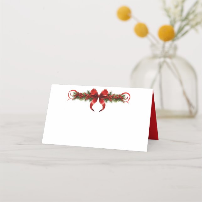 Christmas Garland Place Card (Front)