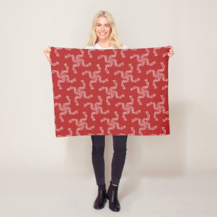 Christmas Garland Red, Christmas Decoration, Xmas Fleece Blanket