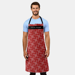 Christmas Garland, Red, Your name, Personalize Apron