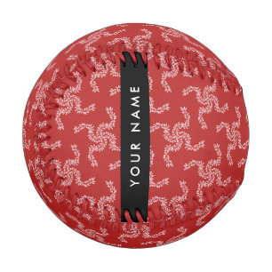 Christmas Garland, Red, Your name, Personalize Baseball