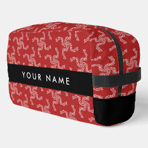 Christmas Garland, Red, Your name, Personalize Dopp Kit