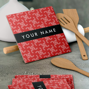 Christmas Garland, Red, Your name, Personalize Tile