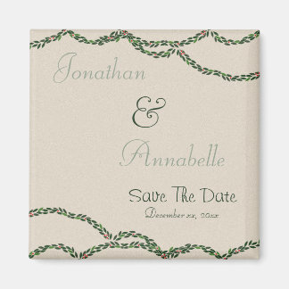 Christmas Garland Save The Date Magnet