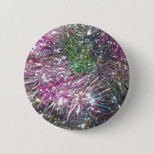Christmas Garland Sparkle 2 Inch Round Button