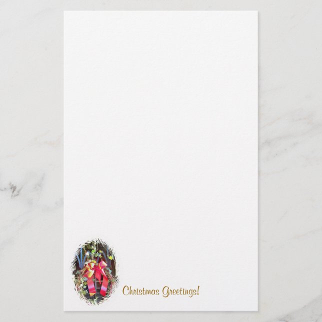 CHRISTMAS GARLAND STATIONERY (Front)