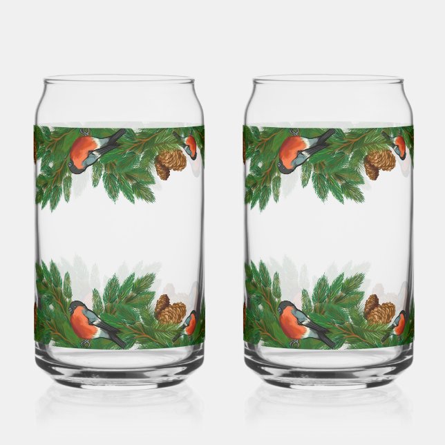 Christmas Garland with Pine Cones & Birds (Recto)