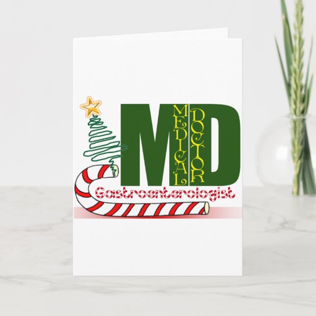 CHRISTMAS GASTROENTEROLOGIST HOLIDAY CARD (Front)