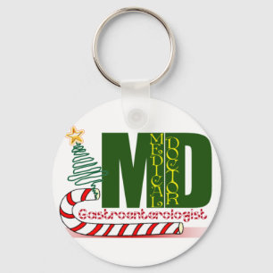 CHRISTMAS GASTROENTEROLOGIST KEYCHAIN