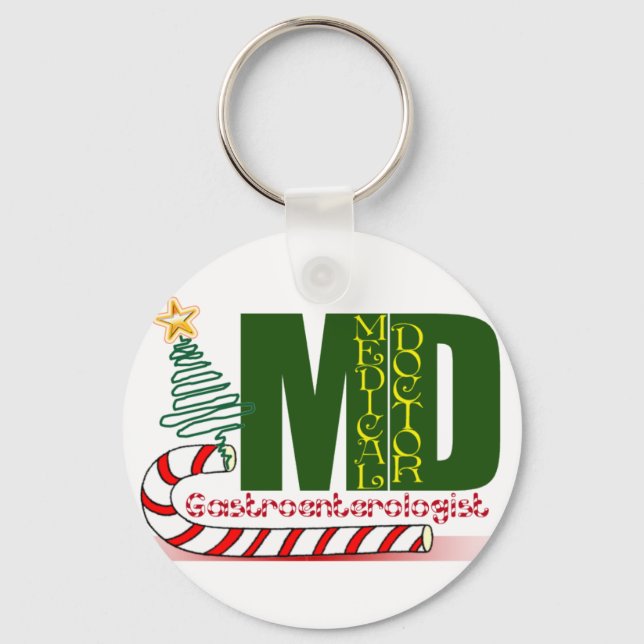 CHRISTMAS GASTROENTEROLOGIST KEYCHAIN (Front)