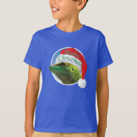 Christmas Gecko - Kids' Basic Hanes T-Shirt