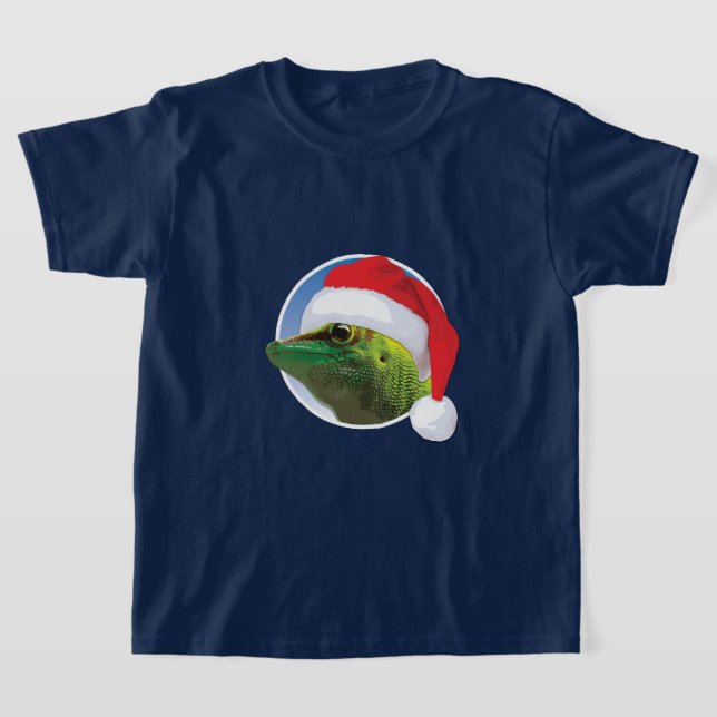 Christmas Gecko - Kids' Basic T-Shirt (Laydown)