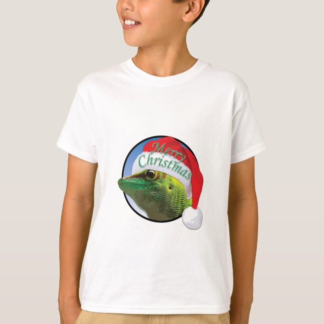 Christmas Gecko - Kids' Basic T-Shirt (Front)