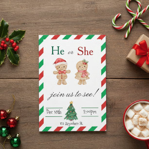 Christmas Gender Reveal invitation